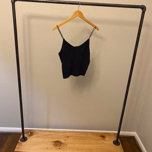 Black Tank Top- double strap, cropped